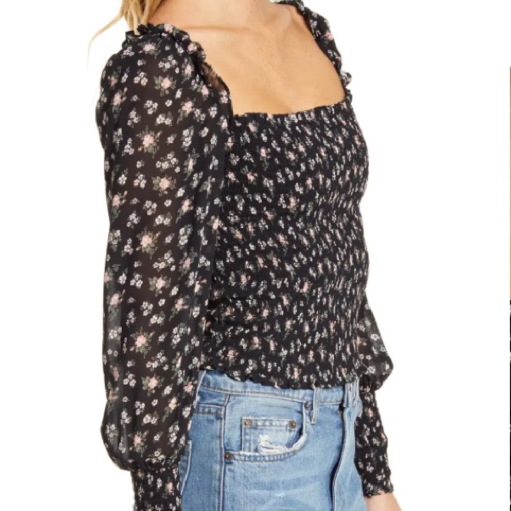 NWT Reformation Pinto Smocked Top - Picture 2 of 7